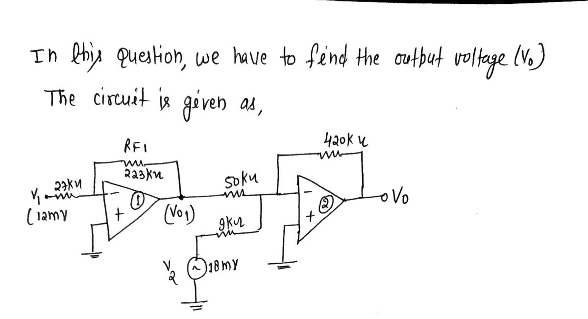 Electrical Engineering homework question answer, step 1, image 1